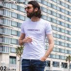 EMPORIO ARMANI (エンポリオ アルマーニ) オーガニックコットン BOXロゴ クルーネック 半袖 Tシャツ メンズ EAU1110354R517