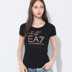 エンポリオアルマーニ EMPORIO ARMANI 半袖 Tシャツ レディース グラフィック ラメプリント クルーネック EA7LW182AF10373
