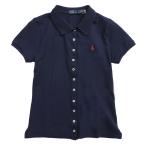 ポロラルフローレン レディース ポロシャツ 半袖 POLO RALPH LAUREN 胸ロゴ ボタン ポロシャツ RLL211939272 ブランド トップス ネイビー