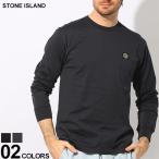 ショッピング長袖tシャツ STONE ISLAND (ストーンアイランド) ワンポイントロゴ クルーネック 長袖 Tシャツ SI801522713