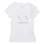 アルマーニ エクスチェンジ ARMANI EXCHANGE ラインストーンロゴ クロップド丈 クルーネック 半袖 Tシャツ AEL8NYT83YJ16Z