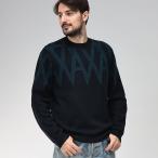 ショッピングアルマーニ アルマーニ エクスチェンジ ニット メンズ ARMANI EXCHANGE ラウンドロゴ クルーネック ニット プルオーバー セーター AEXM1338AF14007