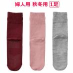 【送料込み】ゴムなしすべり止めソックス 秋冬用（毛混）婦人用【ゴムなし靴下 ゴムなし 滑り止め靴下 すべり止め付くつ下 すべり止めソックス 神戸生絲】