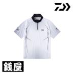  Daiwa Short рукав половина Zip рубашка DE-7625 белый M