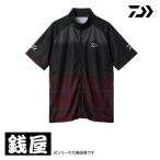 ダイワ DE-7426ハーフスリーブ ドライシャツ フルジップ レッド L