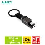 AUKEY кабель Circlet Series черный USB-A to Lightning MFi засвидетельствование завершено внезапный скорость зарядка длина 10cm Black [Quick Charge соответствует ] CB-AKL6-BK