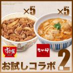 ショッピング牛丼 すき家×なか卯 お試しコラボ2種セット 牛丼の具5パック×親子丼の具5パック 冷凍食品