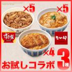 【期間限定】すき家 なか卯 お試しコラボ3種セット 牛丼の具5パック 親子丼の具5パック カツ丼の具4食 冷凍食品