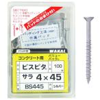 WAKAI ビスピタ サラ 4×45mm ラスパート 100本入 BS445 バリューパック【ドリル：3.4mm〜3.5mm コンクリート ビス コンビス ノープラグ 若井産業 ワカイ】