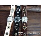 Yahoo! Yahoo!ショッピング(ヤフー ショッピング)レザー腕時計 クイッター クイッタ— brパイソン×スタッズウォッチ日本製
