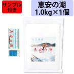 ショッピングレシピ サンプル・レシピ集付き！ 恵安の潮 1kg 1個 海塩隊 天然深層海水塩 天然塩 天日塩 天然ミネラル ミネラル塩 ミネラル 塩 恵安の塩 1.0kg 1000g 送料無料 1袋