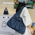 ショッピングリボン トートバッグ リボン レディース デニムバッグ 大きめ トート a4通勤バッグ可愛い 軽量 大容量