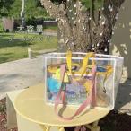 プールバッグ レディース 女の子 大容量 手提げ バッグ 大きめプールバッククリアバッグ 透明 おしゃれ