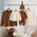 親子トップスゆったりペアルック赤ちゃんトレーナー親子ペアルック綿親子ペアルック秋冬ママ親子