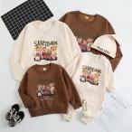 親子トップスゆったりペアルック赤ちゃんトレーナー親子ペアルック綿親子ペアルック秋冬ママ親子