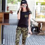  джерси модный верх и низ верх и низ в комплекте женский casual тонкий Fit камуфляж -ju2 позиций комплект джерси выставить короткий рукав комплект тренировочный 