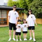 親子親子ペアルックペアtシャツペアルックtシャツペア可愛いシンプルカジュアル夏服親子コーデ赤ちゃん半袖コーデ