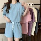  джерси одноцветный простой верх и низ в комплекте женский джерси выставить короткий рукав модный верх и низ 2 пункт тренировочный casual лето 