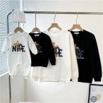 親子トップスゆったりペアルック赤ちゃんトレーナー親子ペアルック綿親子ペアルック秋冬ママ親子