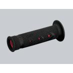 PRO GRIP（プログリップ）スーパーバイクグリップ 721タイプ エンド貫通 耐震ゲル ブラック/レッド DAYTONA（デイトナ）