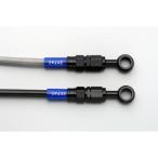 フロントブレーキホースキット クリアホース ブラック アルミ D-TRACKER X （Dトラッカー）08〜12年 スウェッジライン（SWAGE-LINE）