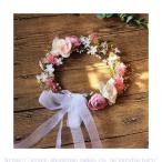 花冠 ウェディング カチューシャ 森ガール ひまわり 花かんむり  ヘッドドレス 髪飾り ブライダル 花輪 造花手作り ビーチ 旅行 リゾート 結婚式 撮影 カラバリ