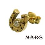 [3日以内に発送] M・A・R・S M.A.R.S mars マーズ M2105P ホースシュー ダイヤモンド ピアス 馬蹄モチーフ K18金ゴールド