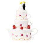  солнечный искусство симпатичный посуда [ happy свадьба ] кекс type teapot &amp; cup (2 человек для чай комплект ) SAN2004