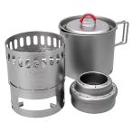 ショッピングエバニュー エバニュー(EVERNEW) Ti Mug pot 500 Stove set ECA538 チタン