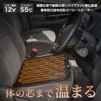 シートカバー シートヒーター 車 ホットカーシート 座面 暖房 12V シガー電源 ブラック 黒 クッション 座布団 運転席 助手席 後部座席 汎用   _45601