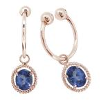 ノンホールピアスフープピアスホワイトゴールドk10イヤリング揺れる大粒タン...