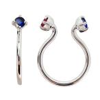 フープイヤリングプラチナサファイア...