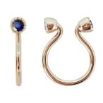 ノンホールピアスフープサファイアイ...