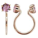 イヤリングおしゃれイヤーカフシンプルレディースK10ノンホールピアスピンク...