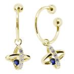 イヤーカフレディースk18揺れるイヤリング星宇宙ノンホールピアスフープサフ...