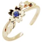 イヤーカフ18k18金桜イヤカフ片耳サファイア誕生石9月花サクライヤリング