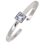 イヤーカフイヤカフレディースプラチナ片耳用アクアマリンサンタマリアイヤリン...