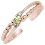 イヤーカフレディースイヤカフシンプル片耳10金8月誕生石ペリドットイヤリング