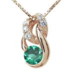 エメラルドネックレスK10一粒ネックレス