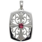 プラチナルビーペンダントヘッドクロスメンズペンダントトップ喜平用クリスマス...