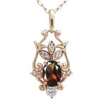 ガーネットネックレス唐草K10ネックレス