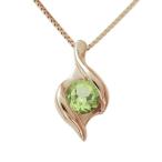 シンプルネックレスペリドットペンダント18金上品