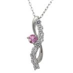 プラチナネックレス結婚記念日ピンクサファイアペンダントクリスマスポイント消化