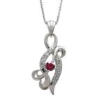 メモリアルネックレス結婚10周年ルビーペンダントプラチナクリスマスポイント消化