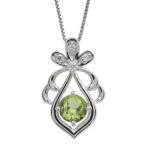 ペリドットネックレスレディース人気大人シルバー925ペンダント