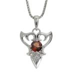 プラチナガーネットネックレストライバルメンズネックレスペンダントクリスマス...