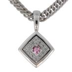 ピンクトルマリンネックレスメンズ天...