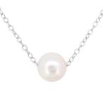 ネックレスレディースパール一粒プラ...