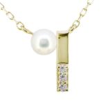 パールネックレス18kダイヤモンド...