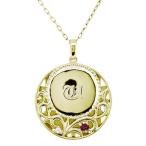 イニシャルネックレスメンズゴールドQRコードペンダントおしゃれドッグタグI...